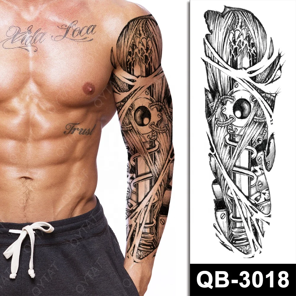 Wholesale High Quality New Designs Disposable Temporary Full Arm Tattoo For Men
