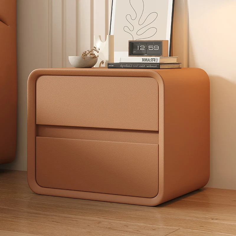 Wireless usb charging and bluetooth playback modern bedside table fingerprint unlocking smart bedside table