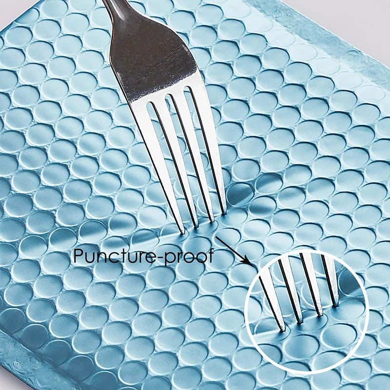 
[Free Shipping]metallic foil light blue custom logo padded bubble envelopes shipping packaging poly bubble mailer 
