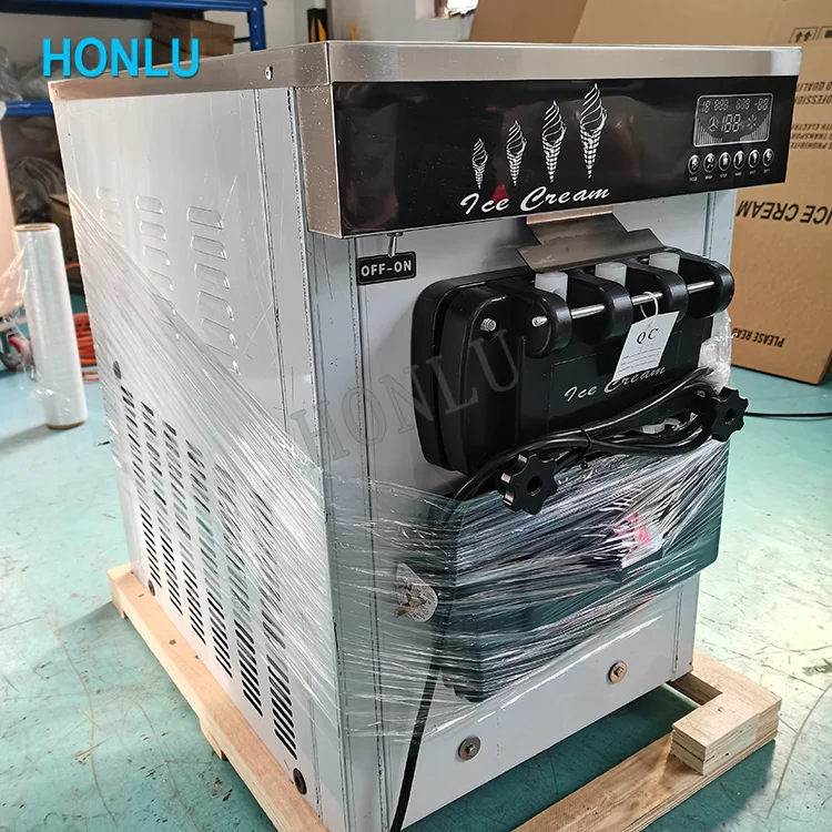 Stainless Steel manual  Frozen Yogurt refrigeration machine CE industrial ice cream machinet