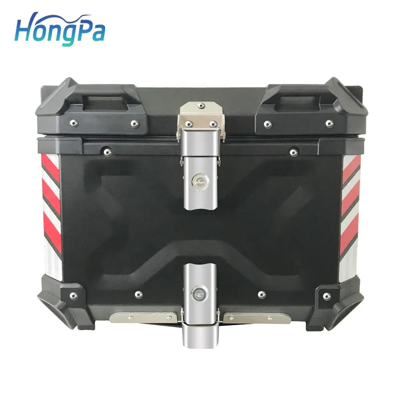 45L Universal Motorbike Trunk Aluminum Alloy Top Case Travel Luggage Storage Box Motorcycle Tail Box