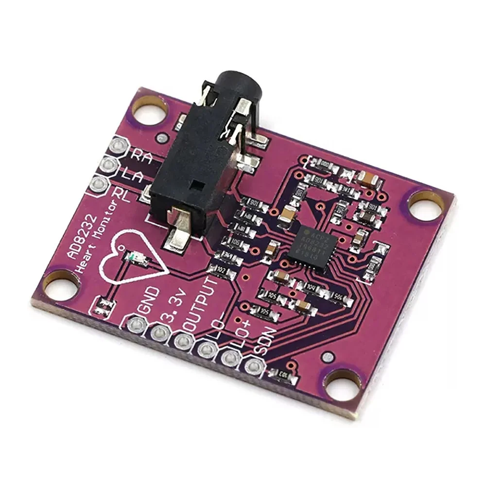 AD8232 Module Heart Rate Monitor ECG Development Board Module for Compatible DIY Kit Electronic PCB Board Module