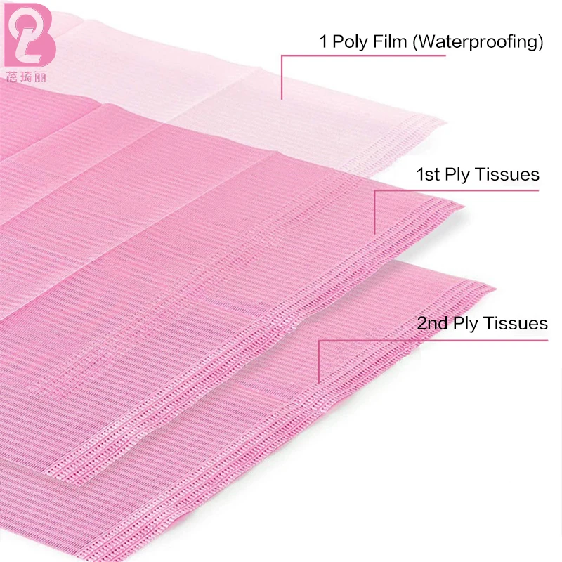 Beiqili 3 Ply Waterproof Lash Bib Sheet  Dentist Medical Eyelash Extension Tray Pads Nail Workbench Worktop Table Cover Supplies