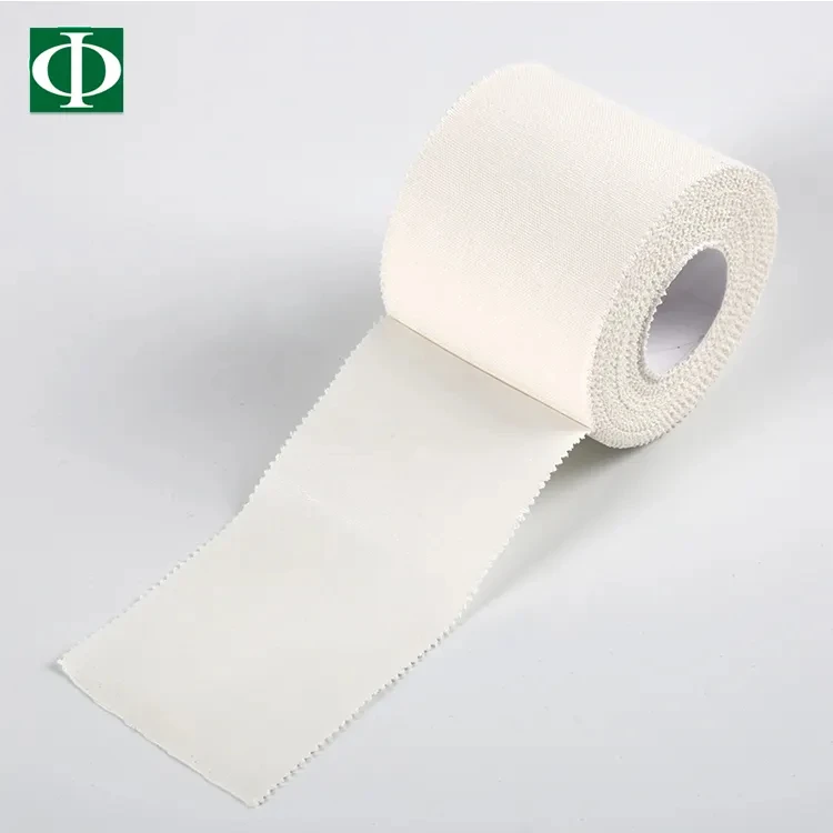 2.5cmx10m OEM Custom Logo Cut Edges Zigzag Zinc Oxide Sports Tape Latex Free Athletic Tape Roll For Sports Safety Factory Fuluo