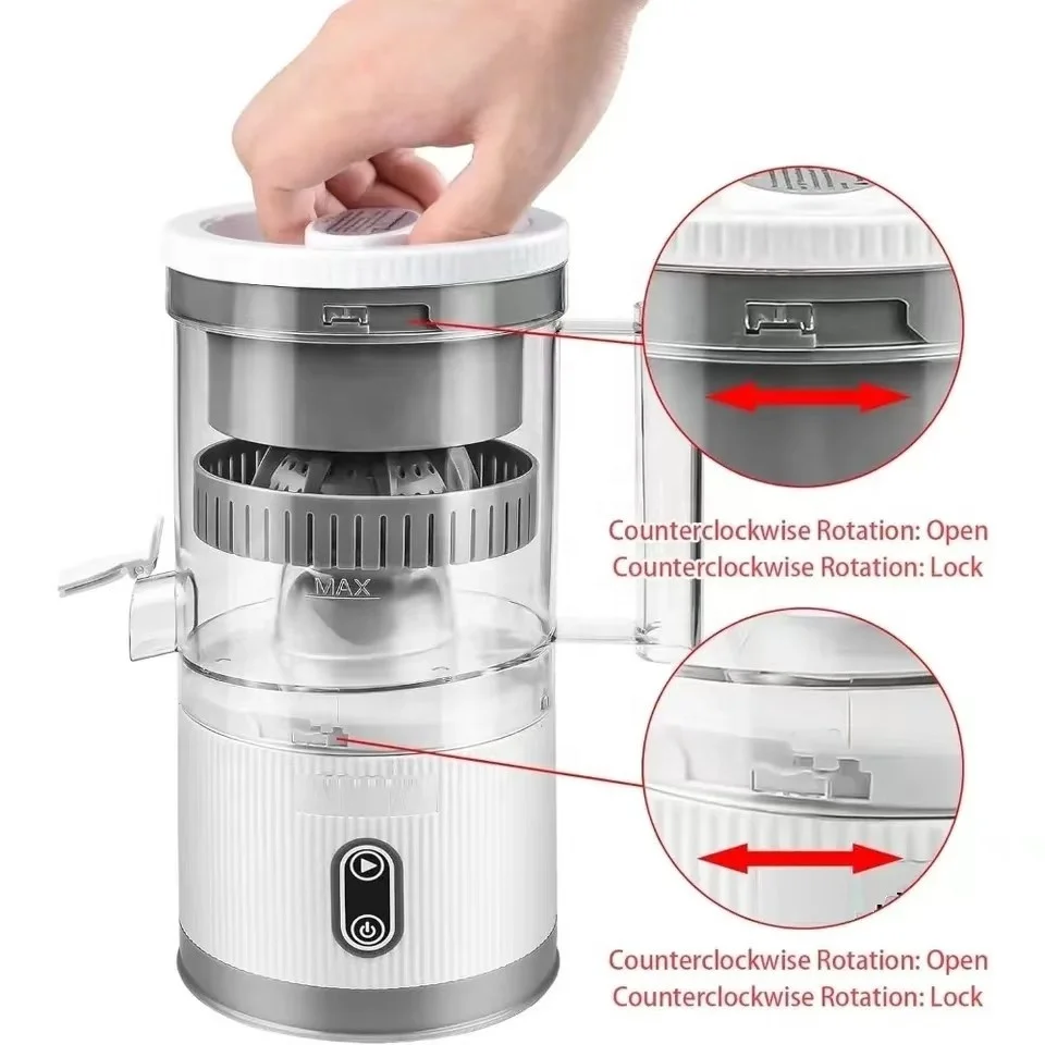 Top Seller Portable Orange Juicer Lemon Smart USB Rechargeable Mini Pure Fruit Squeezer Low Noise Slow Cold Press Blender