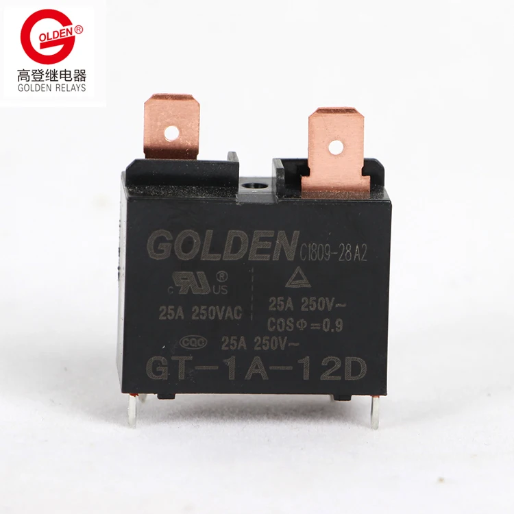 Золотой реле GT-1A-12D 25A 1HP 2HP TV-112VDC SPNO Подключаемый модуль Mini 4 Пина 0,9 W электромагнитное реле крест 102F
