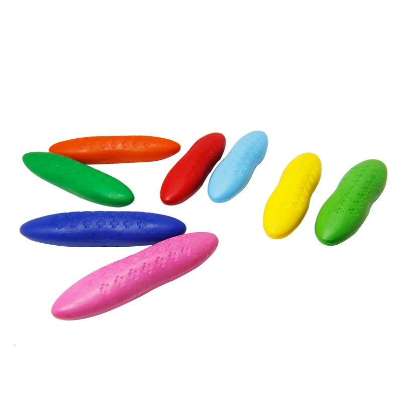 Fancy high quality Non Toxic 3D Animal Dinosaur Duck Rabbit Peanut shape plastic Crayon for Children