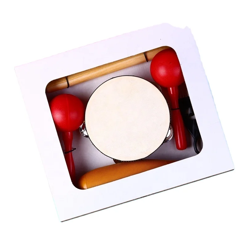 Amazon popular fashion high quality toys wooden musical instrument guiro percussion instrument set