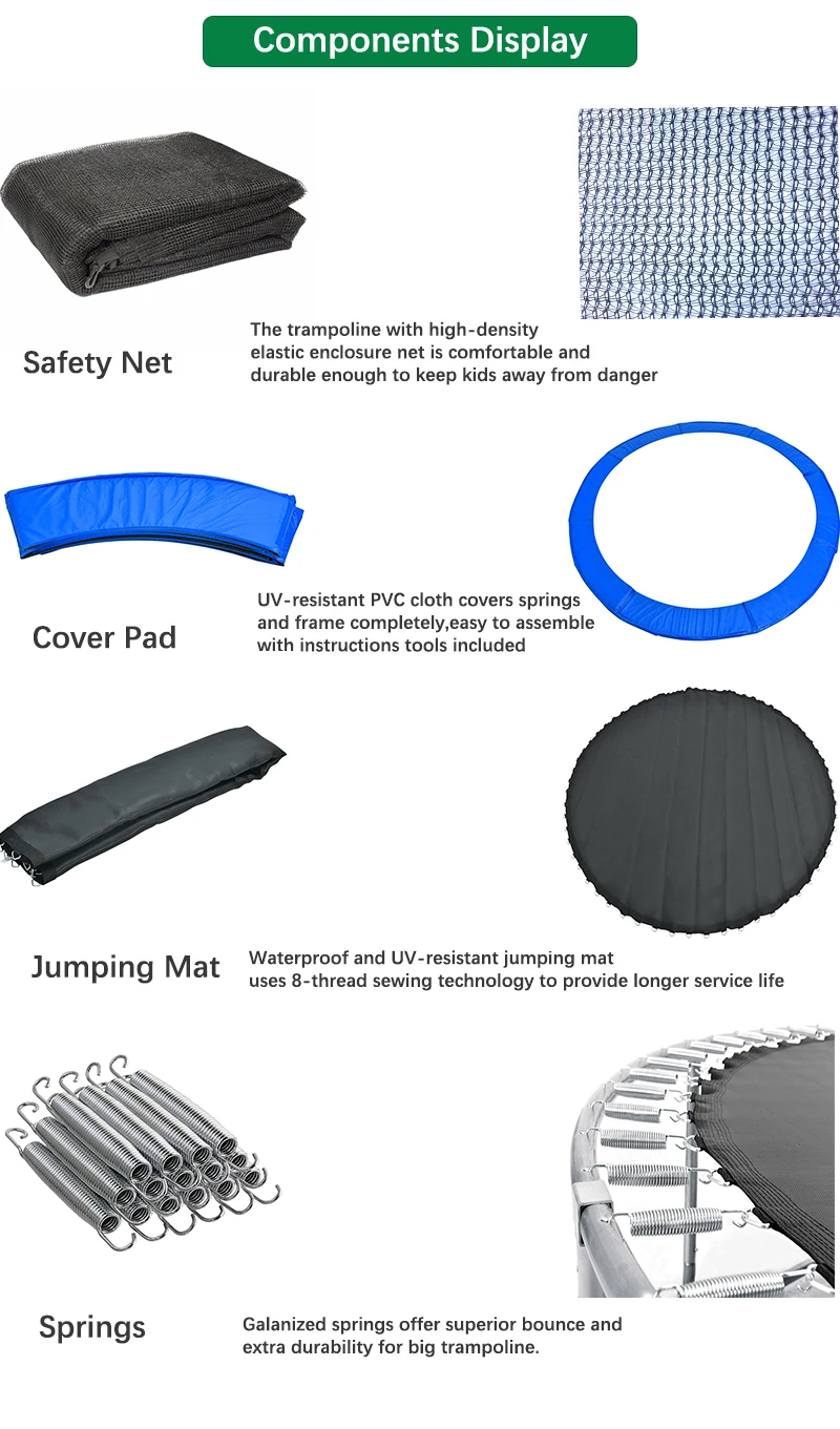 China Factory Large Sized Trampoline Wholesale For Children Home Trampoline Outdoor