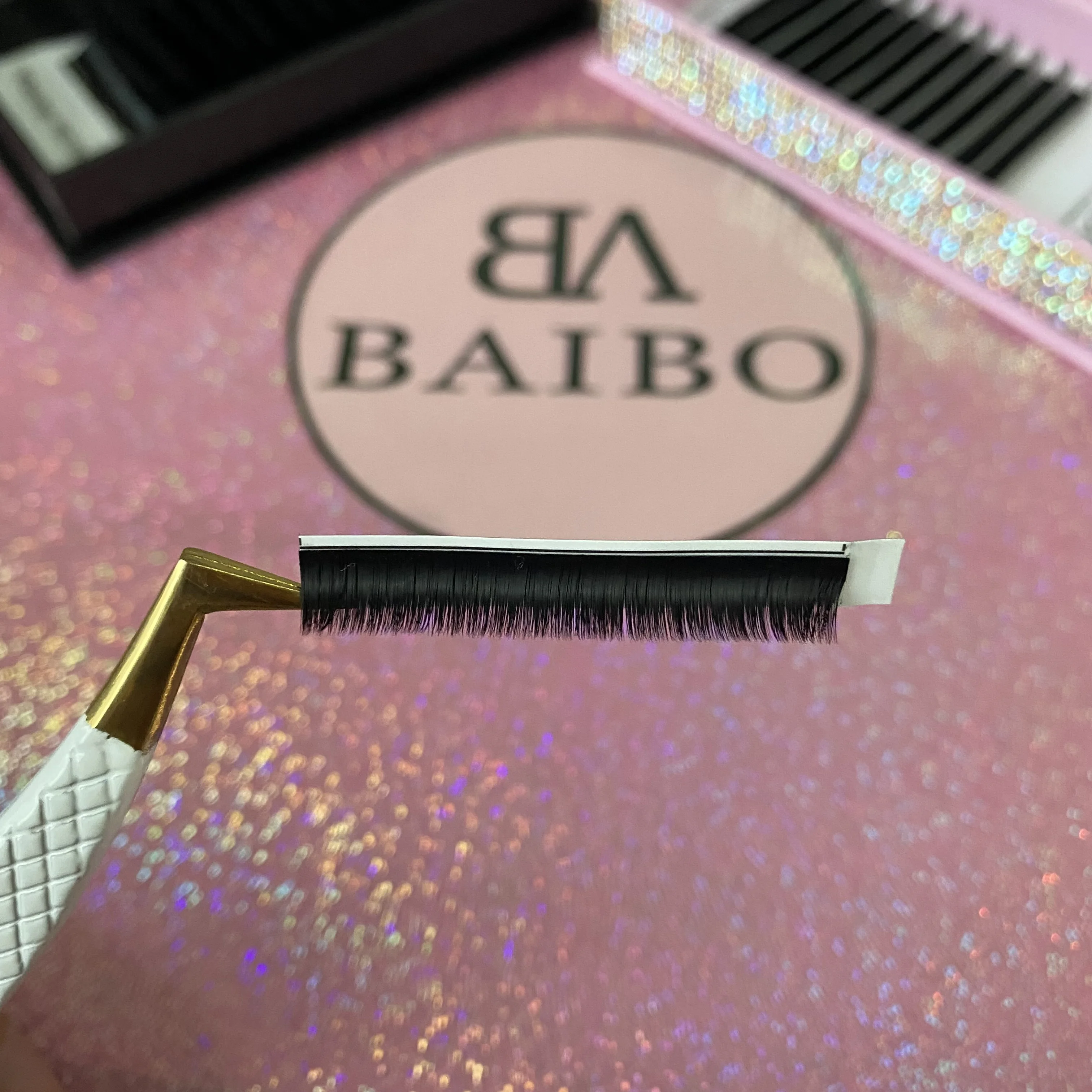 sample Luxury 3d Mink Lash Packaging Wholesale Vendor pre made fan volumeLashes