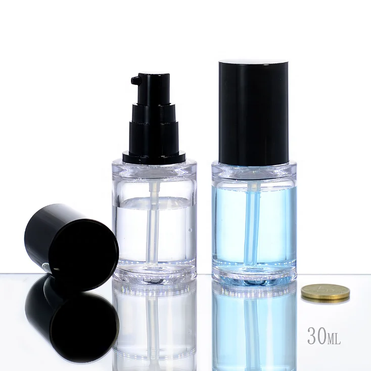 Hot sale 30ml 50ml round plastic PETG cosmetic serum essential oil dropper bottle