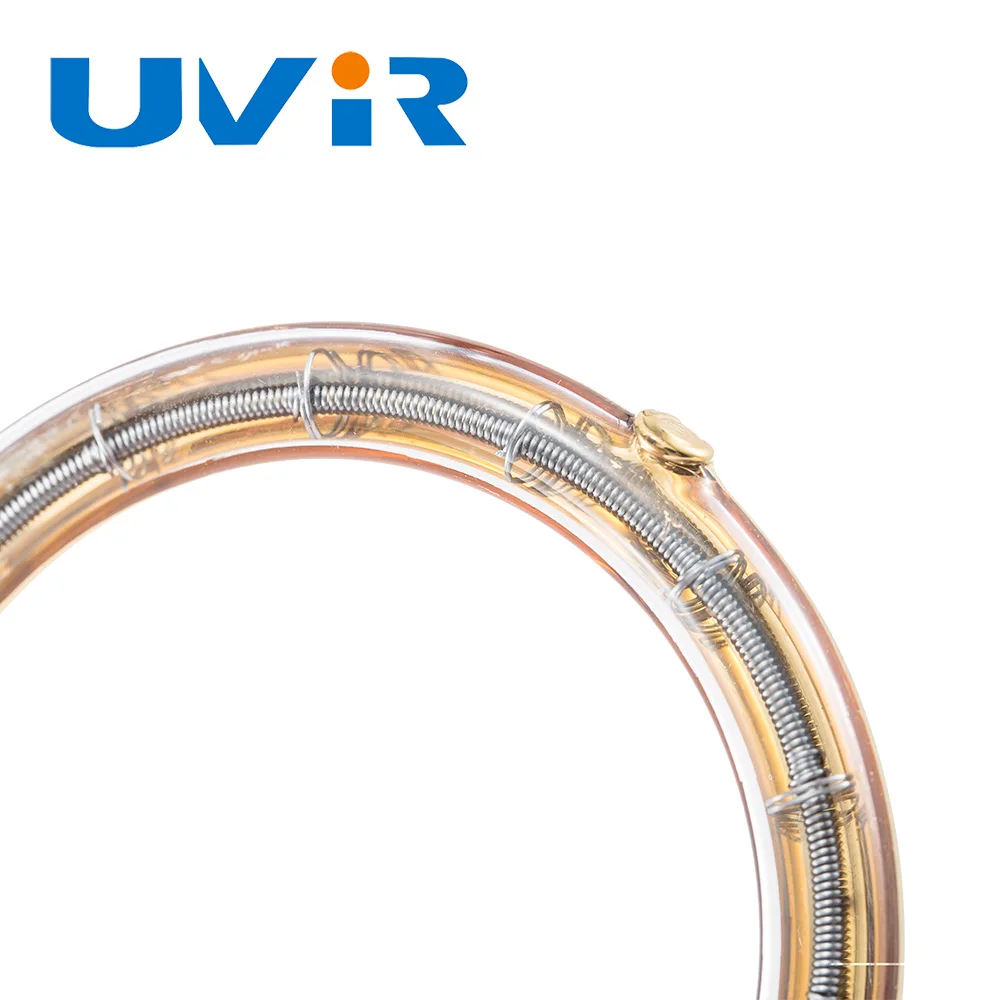 2000W Round infrared heater lamp Annular tungsten filament halogen heating lamp