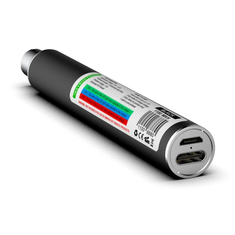 
Factory Sale 510 Thread Buttonless Vaporizer Battery 1100mAh Vape Battery 