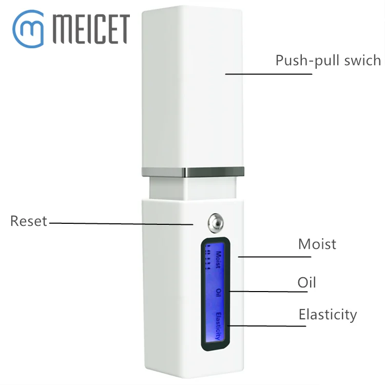 MC880 Accessories LCD Display Digital Facial Body Skin Analyzer Moisture Oil Tester Meter Health Monitor With Detector