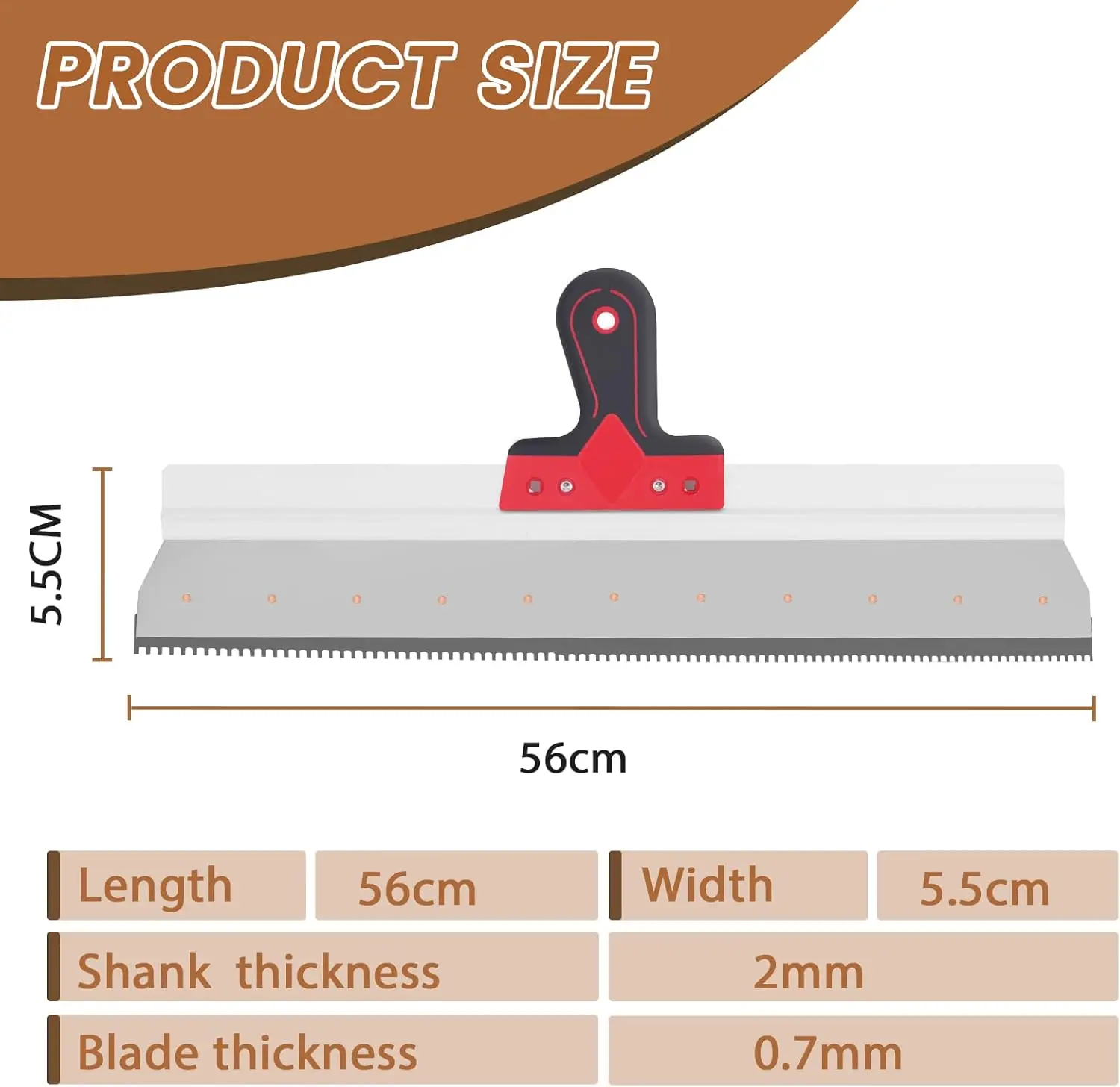 Master Notched Squeegee Self-leveling Epoxy Floor Squeegee Drywall Smoother Straight With Angled Handle  Floor Levling Tools