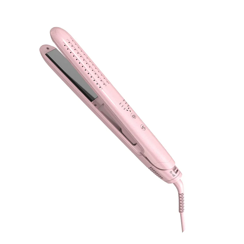 Salon Professional PTC Heating 2 in 1 Hair Straightener and Curler Wide Plat Cool Airflow Hair Irons