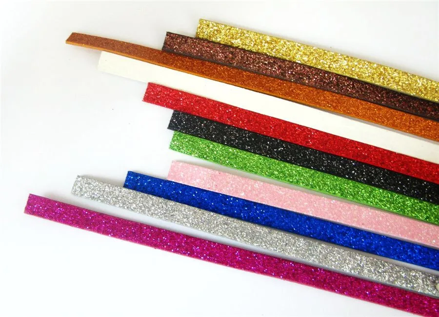 Be in stock factory price DIY Accessories 1m length 8mm and 10mm Strips Copy leather Belt Fit slide letter Charms