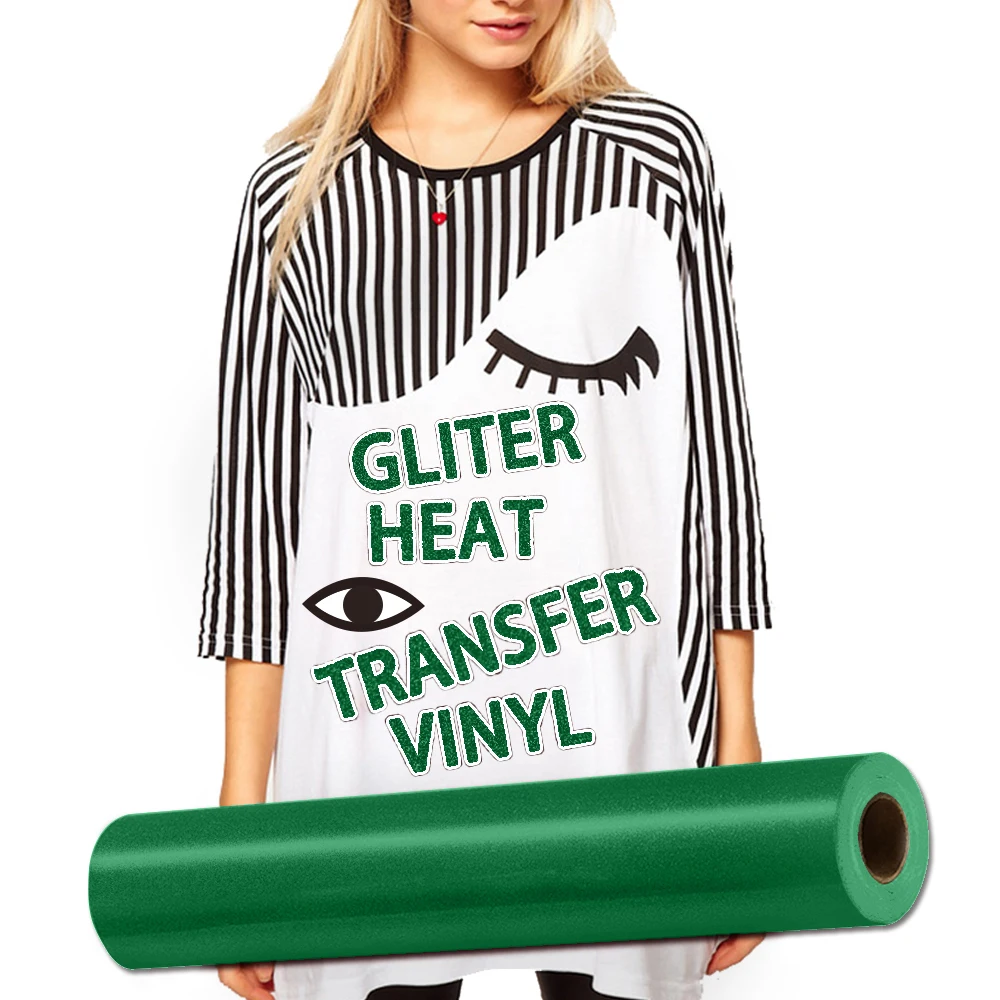 Heat Transfer Glitter 250-350 Micron PU Vinyl Film S6 Glitter 50cmx25meters