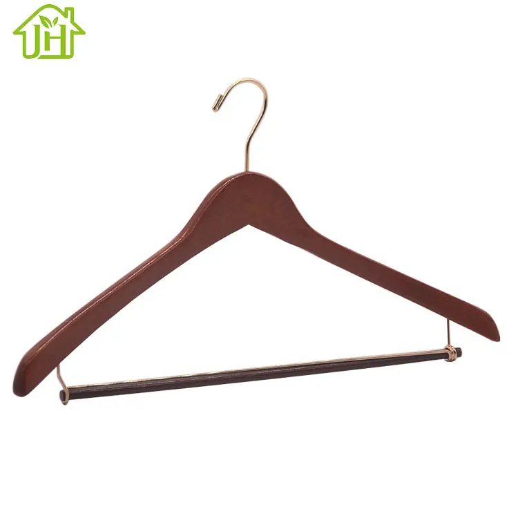 Cheap price simple fashion premium wooden clothes jacket hanger with 360 degree swivel hook for retail