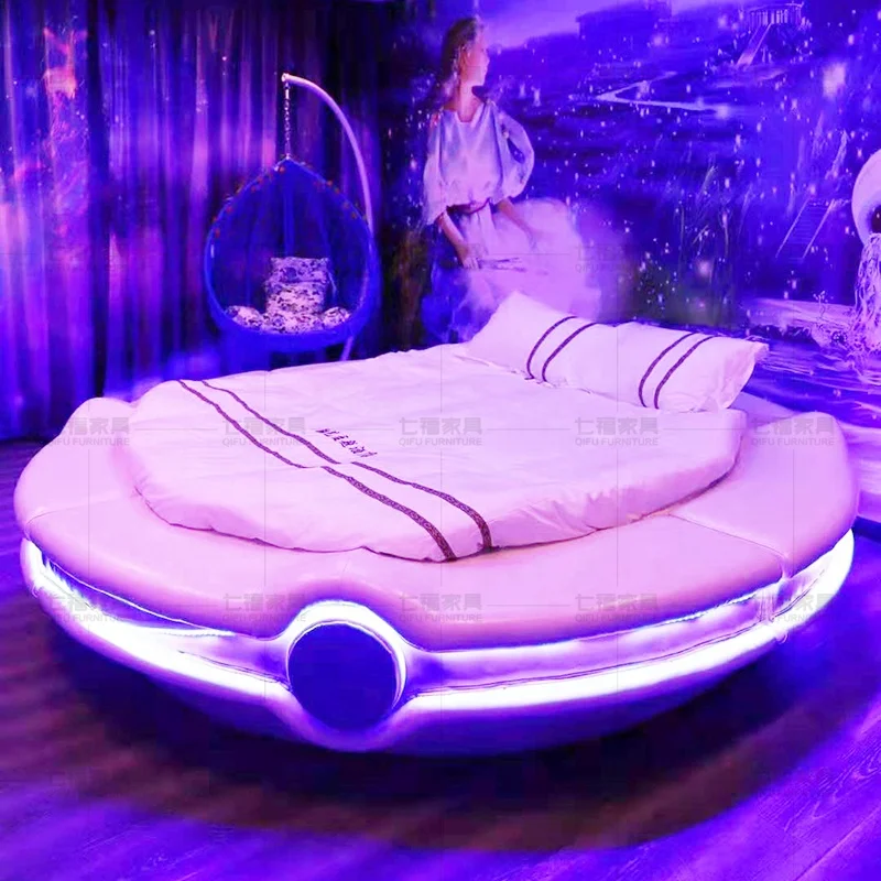 China Supply Cheap Good Quality Home Furniture Bedroom Hotel Set Lovely UFO shape bed for sale