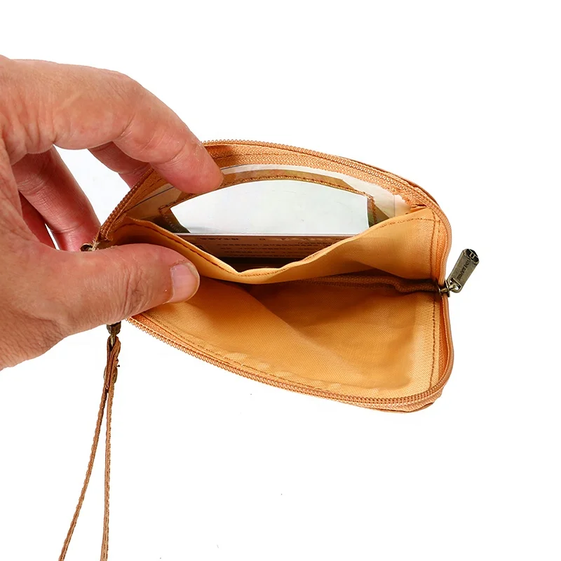 Manufacturer customized   brown color   purse Tyvek  paper  waterproof purse durable bank card bag    lightweight wallet