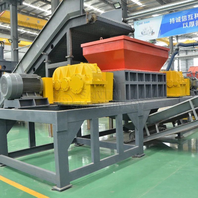Solid Waste Shredder Can Be Customized Scrap Metal Blade Sharp Double Shaft Shredder