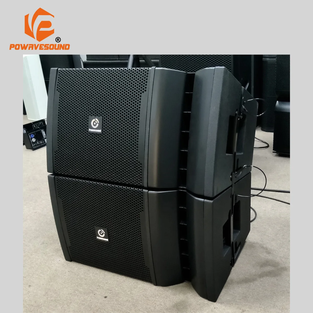 Powavesound 900 series 12 inch active line array speaker set for outdoor concert digital dsp module amplifier inside