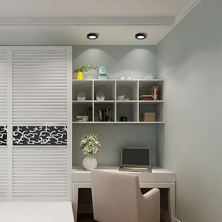 Surface mounted small spotlight led ceiling downlight cob shelf display light 3w5w wardrobe wine cabinet light