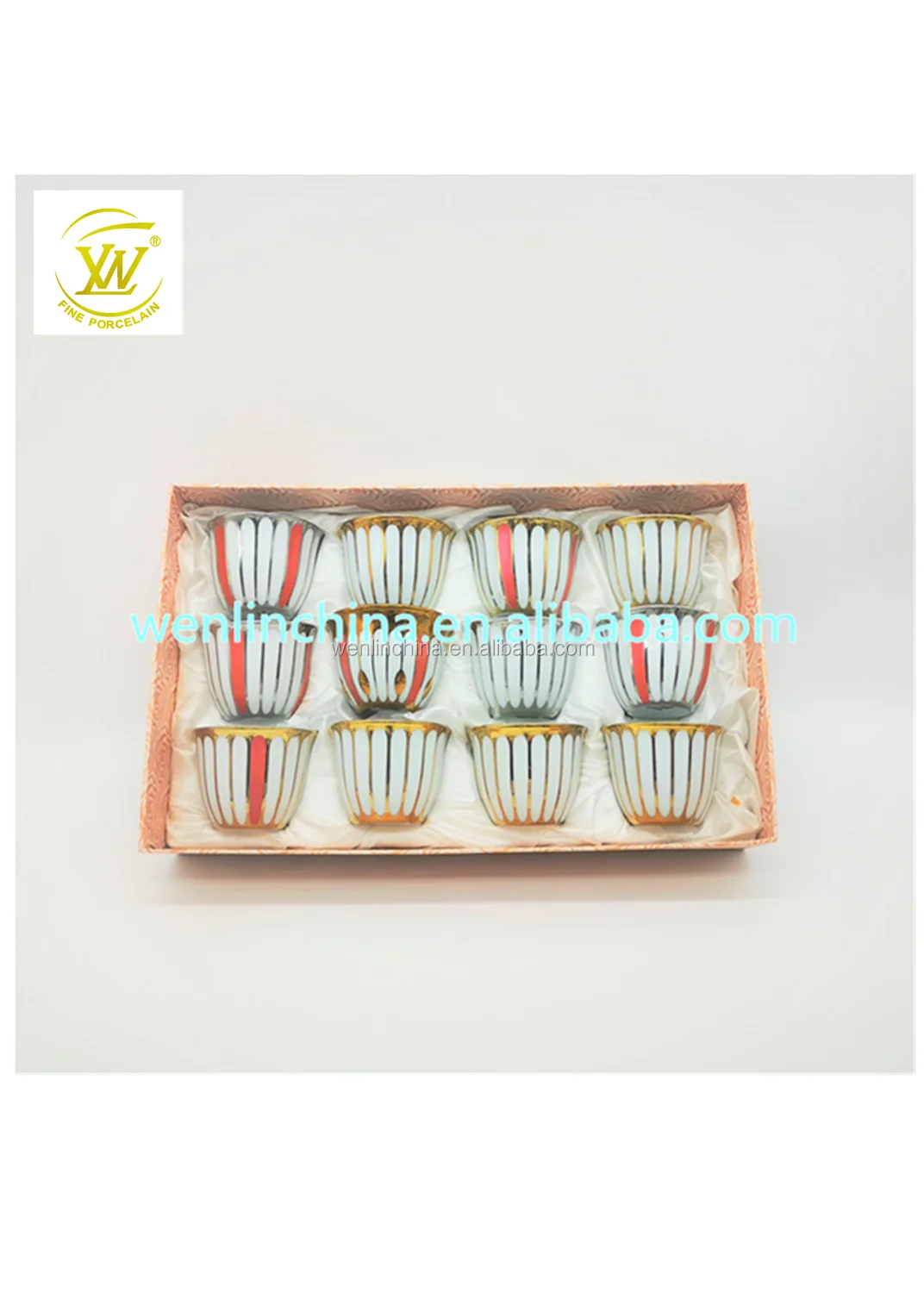 Wholesale factory price wholesale low ceramic arabic 60cc 80cc 120cc porcelain ethiopian cawa coffee cup without handle