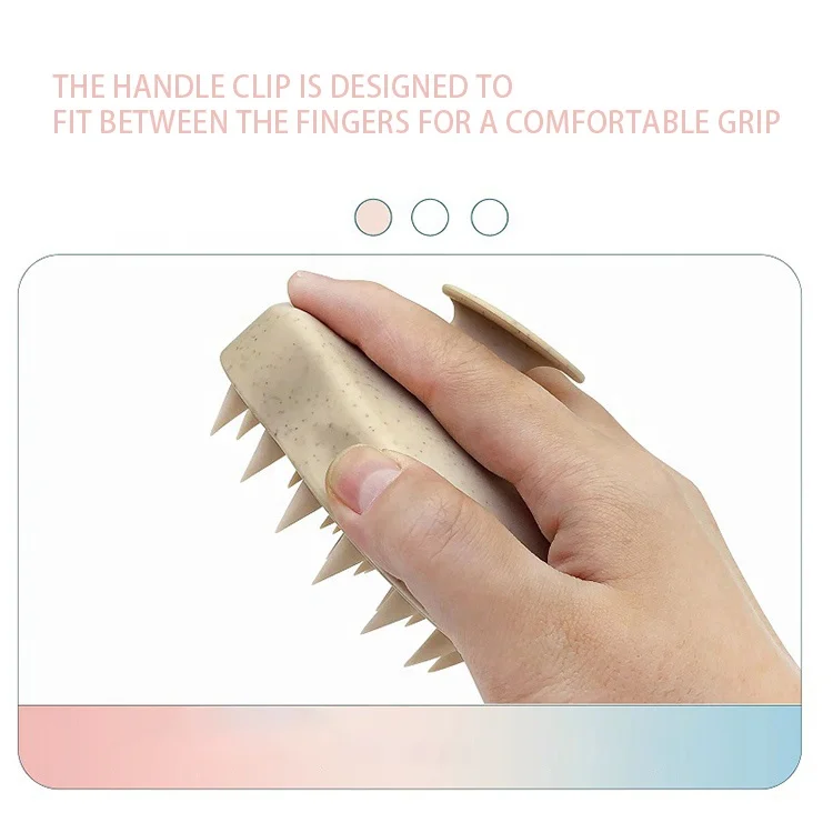 Professional Silicone Shampoo Brush household Wheat Straw Hair Scalp Massager Shampoo Hair Brush For Hair Growth