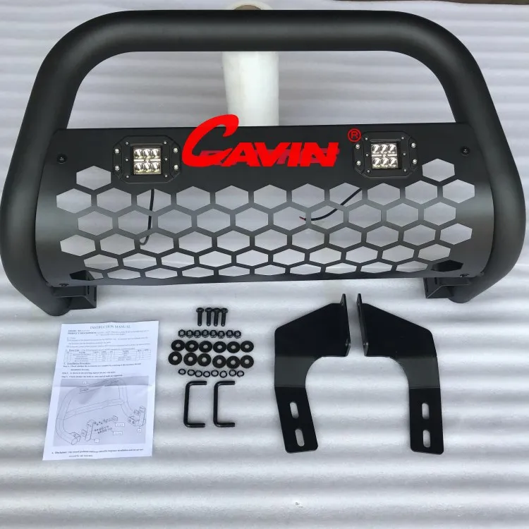 Pick Up Front Guard Black 4x4 U Type Grille Guard With Fender For Hilux