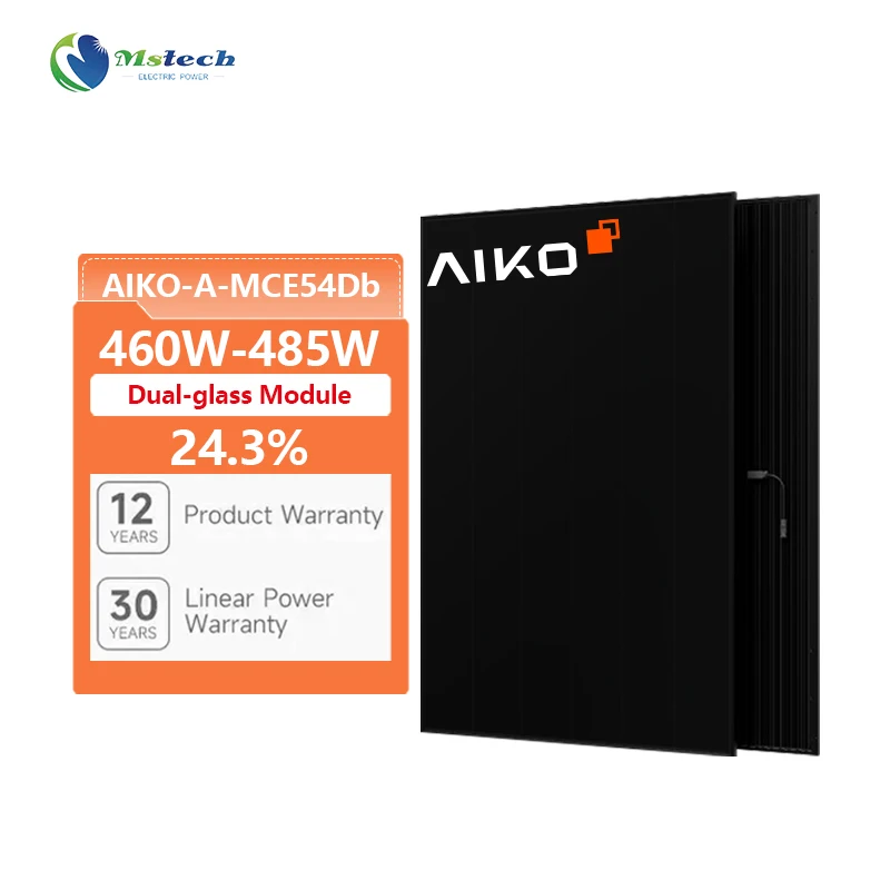 Aiko Dual-Glass 480W 485W Monocrystalline 475W Placa Solar 460W 465W 470W Price Solar Panel Photovoltaic Panels