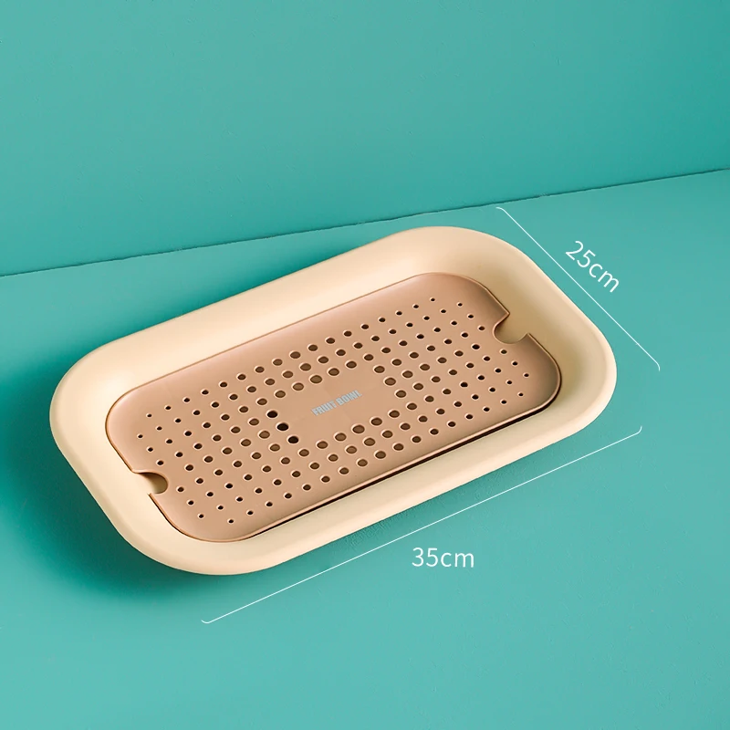 modern style plastic material fruit vegetable plate for kitchen