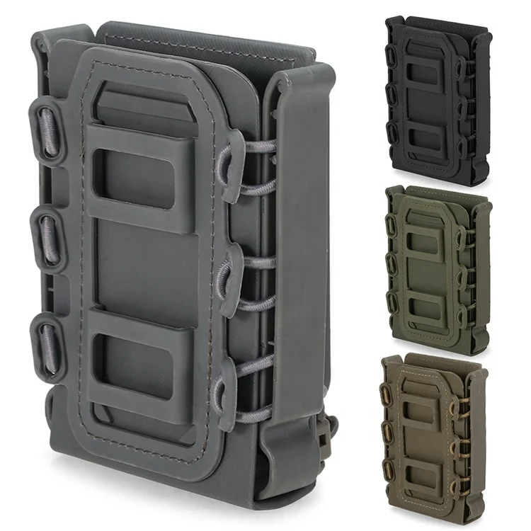 Tactical 5.56/7.62mm Magazine Pouch Universal Single Quick Pull Fastmag Hunting Scorpion Style Soft Shell Vest Magazine Pouch