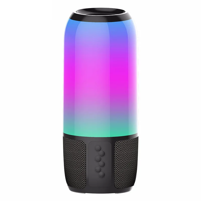 2022 New Design Cool RGB Breathing Light Speaker Wireless USB TF U Disk Radio Waterproof Portable Mini Subwoofer