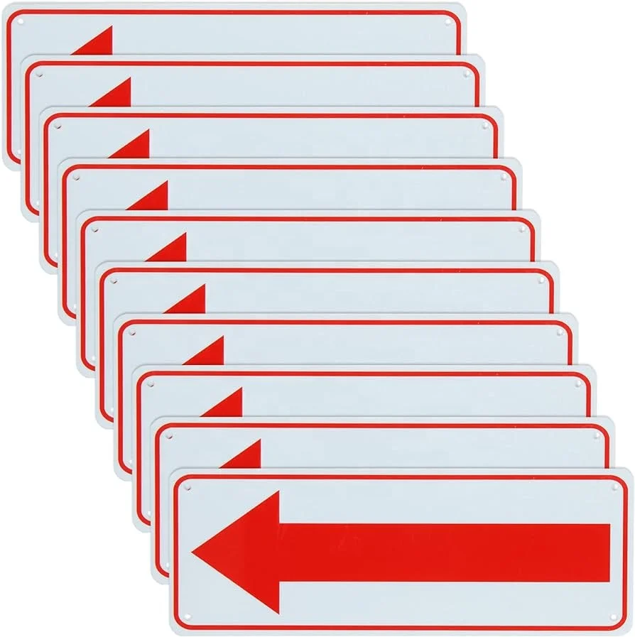 Securun Traffic signs  Arrow Sign 10 x 3.5 Inch Aluminum Reflective Sign for Indoor or Outdoor Use