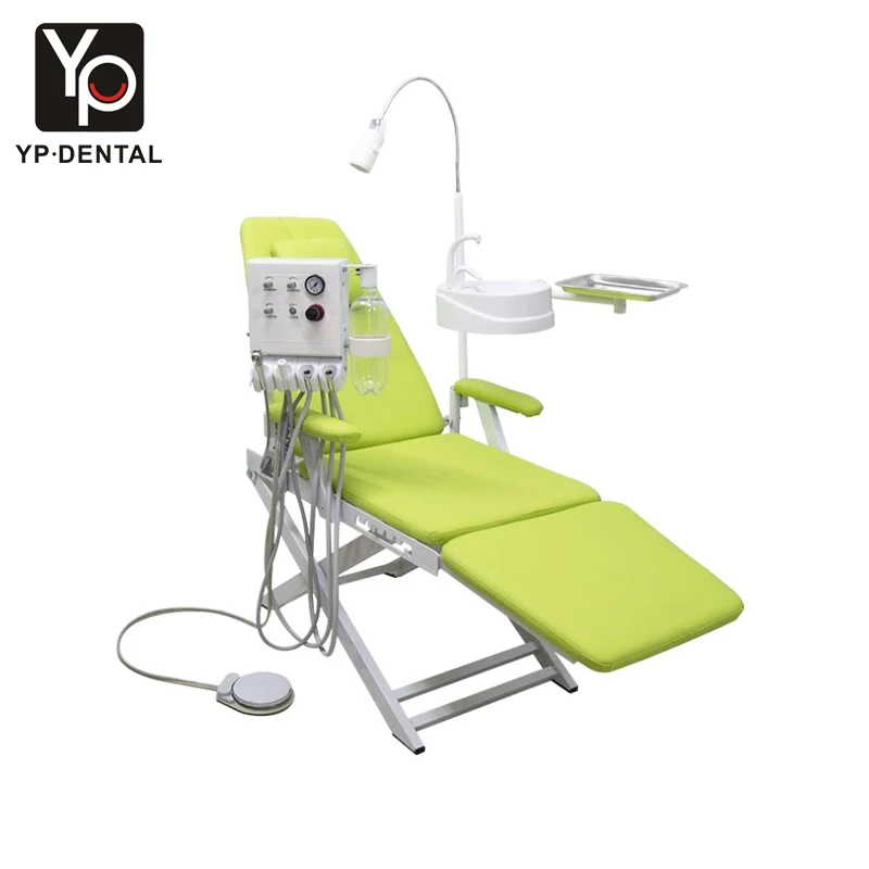 Высококачественные стоматологические изделия немецкого класса складное Стоматологическое Кресло со светодиодной лампой и подносом