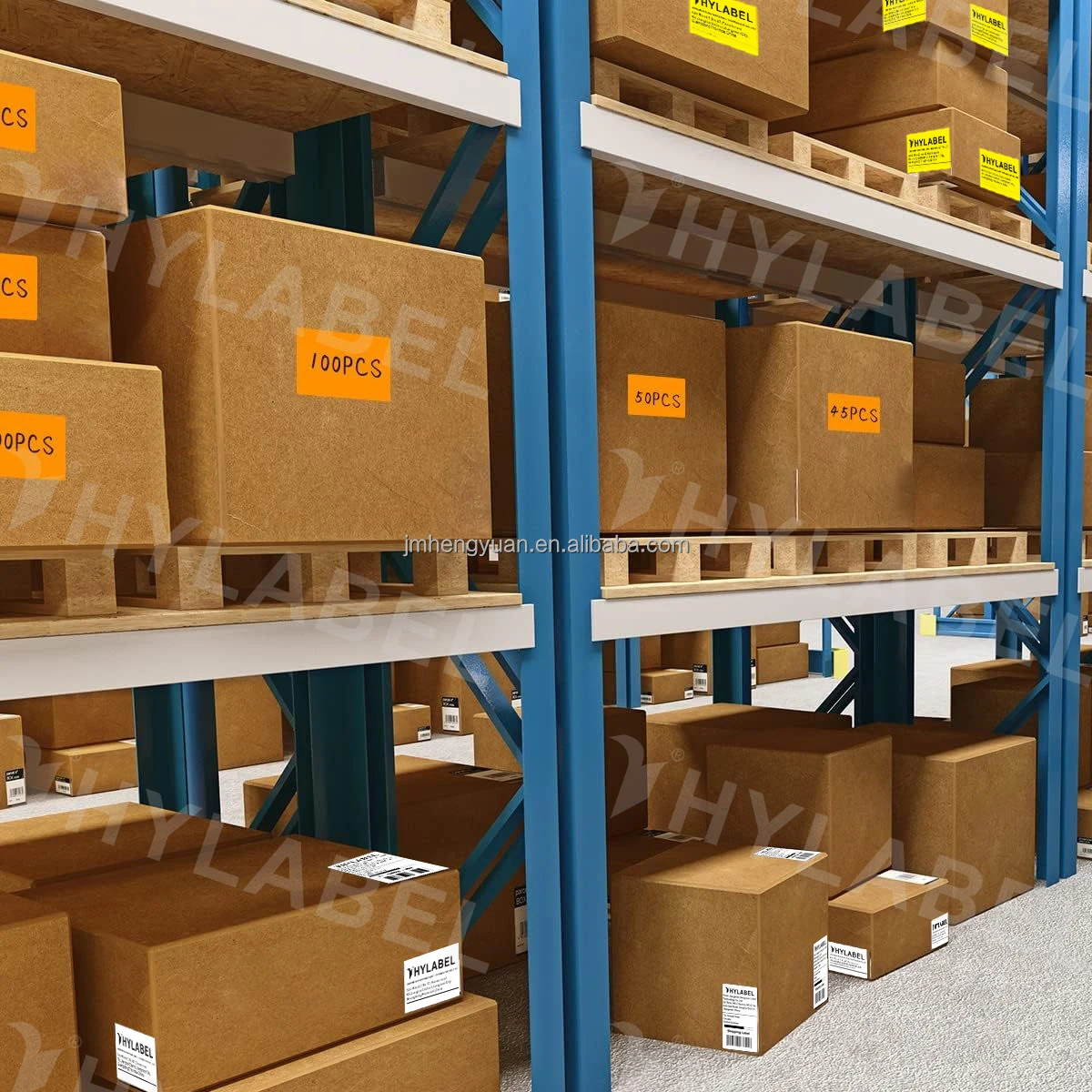 Custom Size Print 50x30 50x40 50x50 Thermal Sticker Paper Label Waterproof Barcode Adhesive Paper Roll Thermal Label Sticker