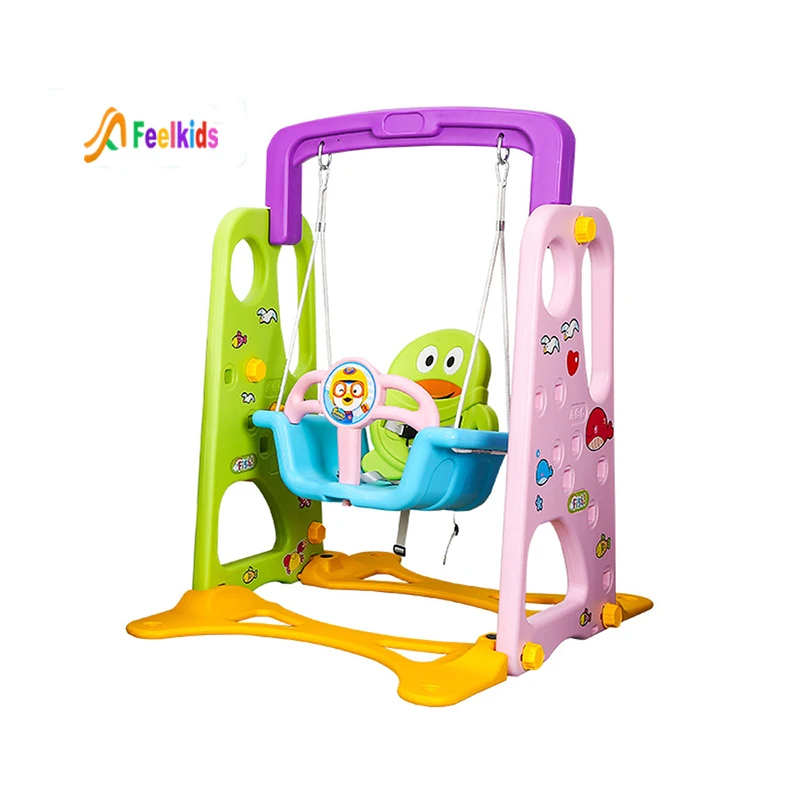 Feelkids baby indoor plastic kindergarten toy swing set for children