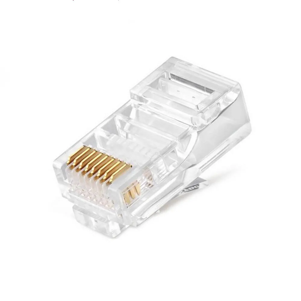 Коннектор RJ45 Cat5e коннектор концевой обжимной соединитель для кабеля Ethernet-100