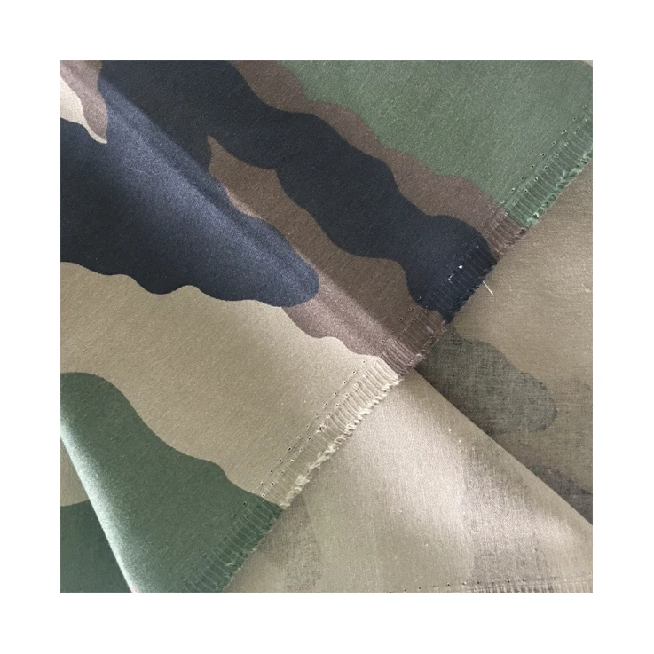 suppliers hot selling knit fabric printed cotton Waterproof satincamouflage fabric