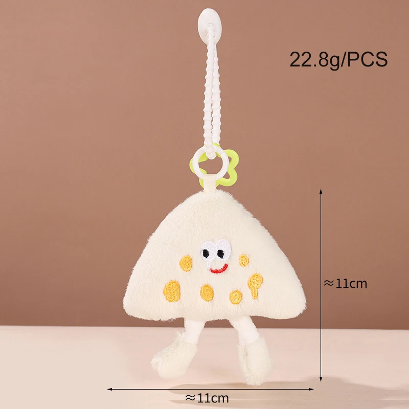 Wholesale Food Plush Key Chains Toys Bag Charm Accessories Hamburger Hot Dog French Fries Chicken Thigh Bread Plush Keychain