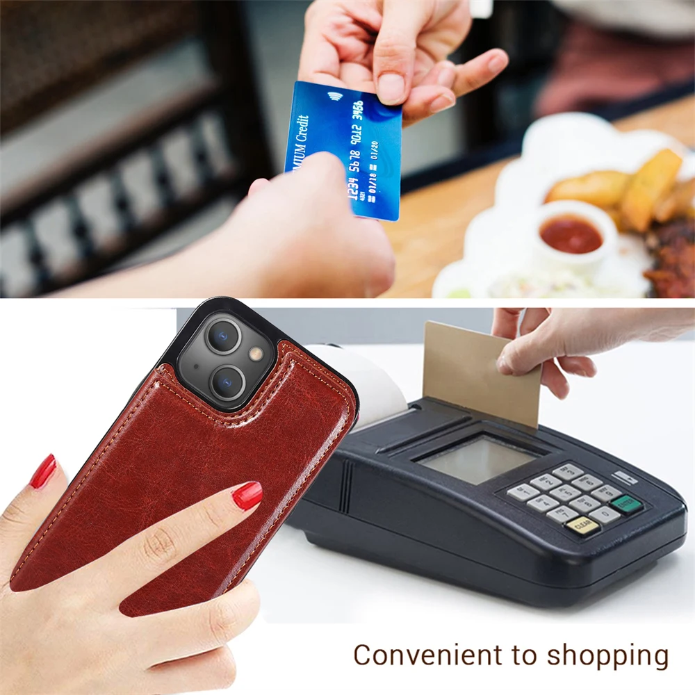 Flip cover Mobile Phone Leather Case for iPhone 14 13 12 11 Pro Max For Samsung S23 S22 S21 S20 ultra Card Holder Wallet Cover