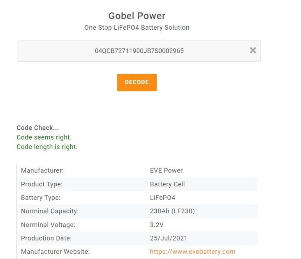 GOBEL EVE 3.2V 230Ah LiFePO4 LF230 Rechargeable Prismatic Cell 200ah 230ah LiFePO4 Lithium Ion Batteries