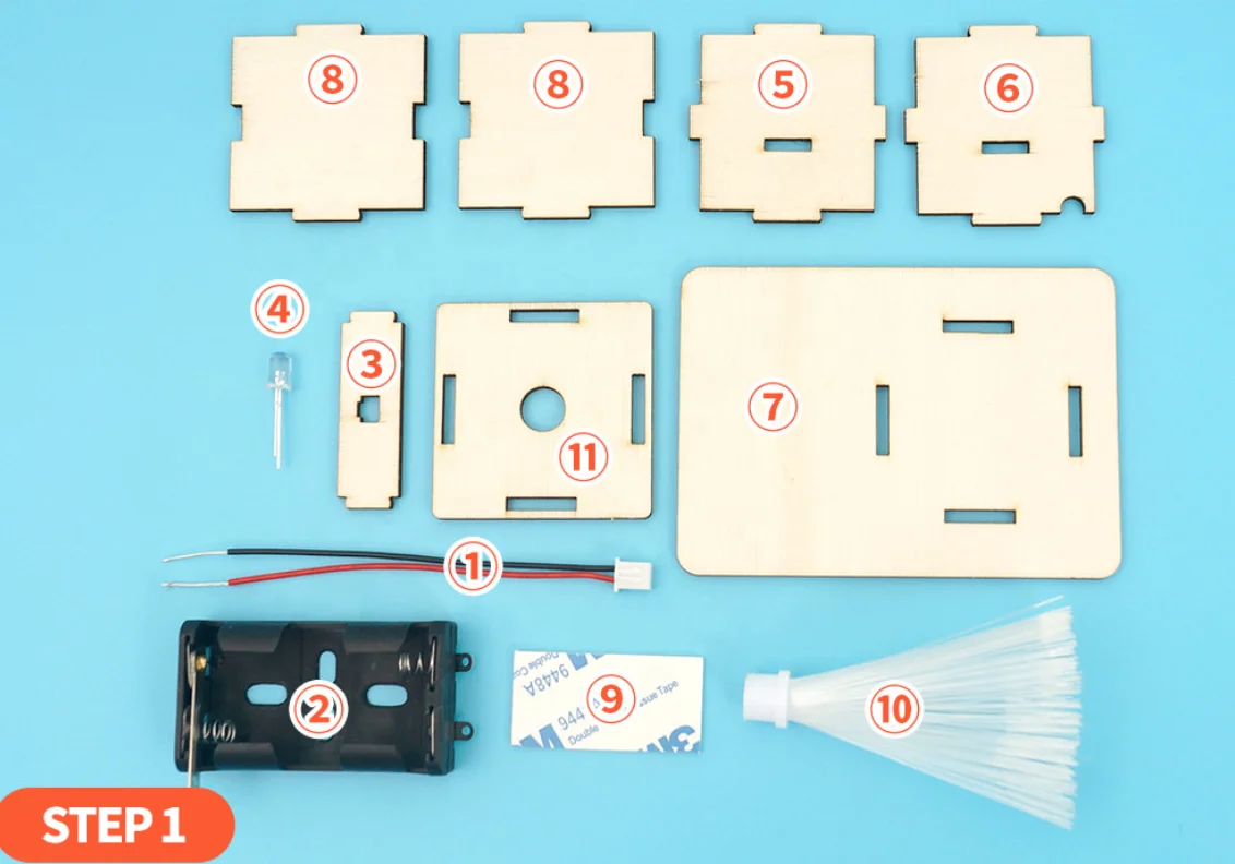 E-23 Colorful Fiber Optic Lights  DIY Science Experiment Kit Science Toy Educational Science Experiment Kit Model STEM Project