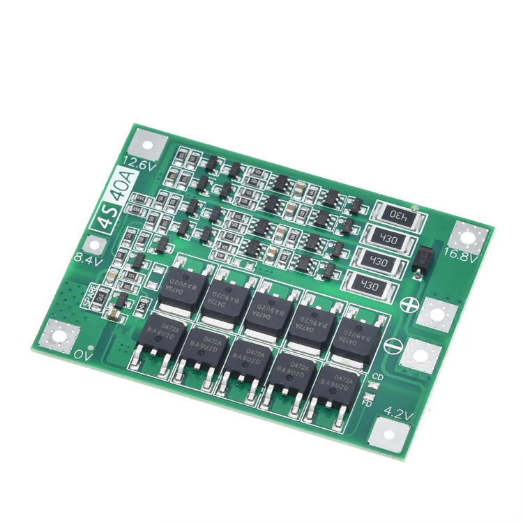 3S 4S 40A 60A Li-ion Lithium Battery Charger Protection Board 18650 BMS For Drill Motor 11.1V 12.6V/14.8V 16.8V Enhance Balance