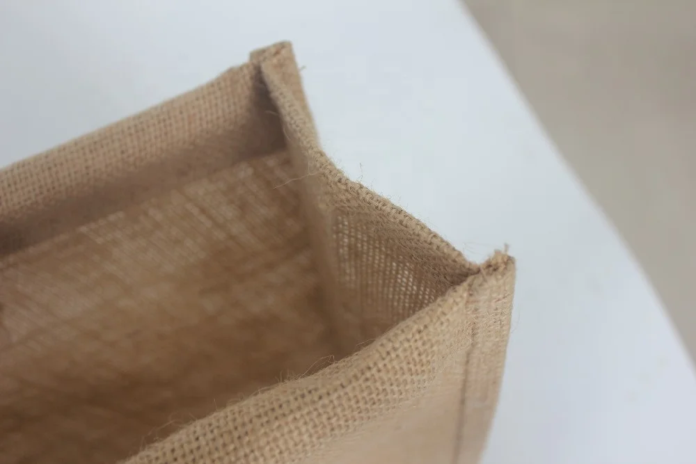 Wood Handle Style Natural Jute Shopping Bag