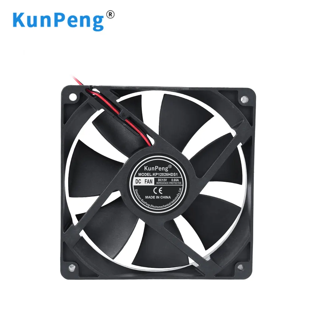 KunPeng 12025 120*120*25mm 120mm Ventolation Brushless Motor 5V 12V 24V DC Axial Flow Cooling Fan