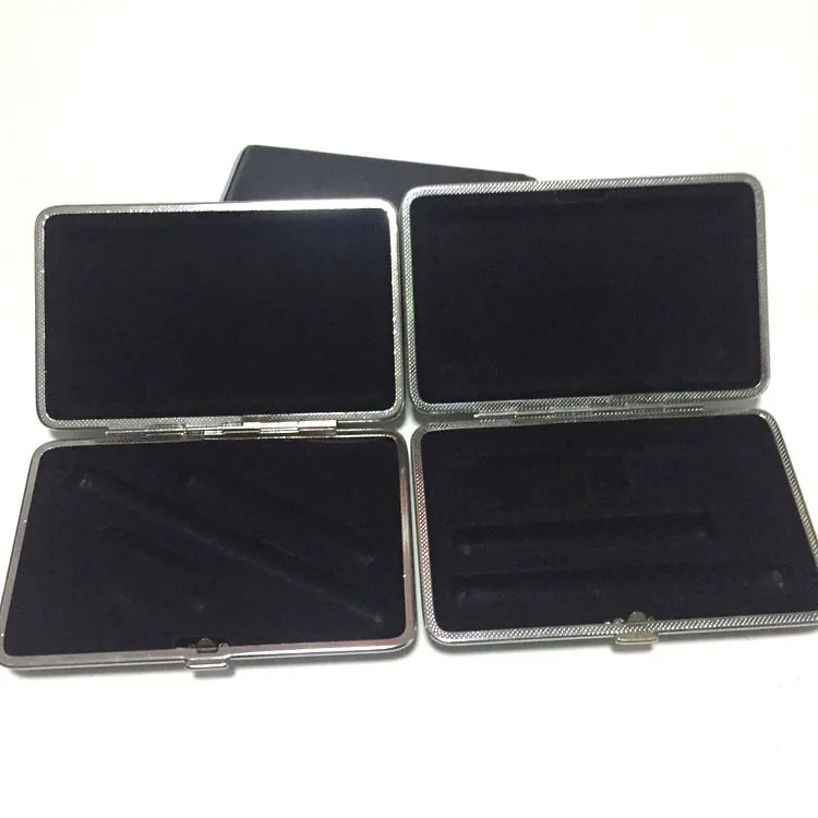mini  e cigarette case metal leather case empty without cartridge battery and USB only packing case for vape pen