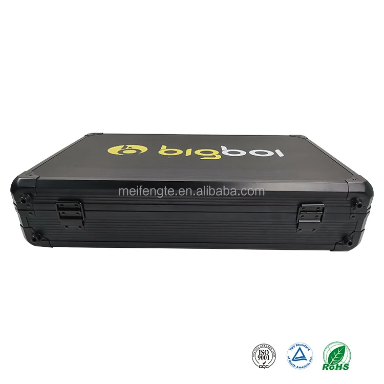 Aluminum Case OEM Case Jiangsu Factory Pure Black Medium K Frame Durable Lined Panel Lock Aluminum Case For Precision Equipment